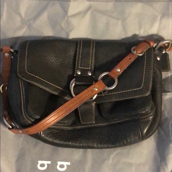 Coach Handbags - Coach leather field bag black pebbled leather EUC